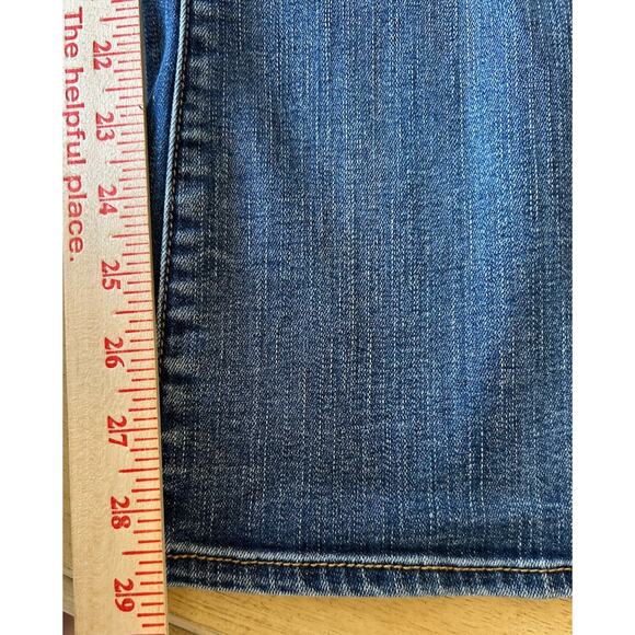 Y2K American Eagle Super Stretch Kick Boot Jeans Womens 12 Angle Wings SHORT 90s - Picture 6 of 9